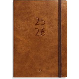 Mayland Studie A6 Forma Deluxe ugekalender tværf. brun kunstskind 2025/2026