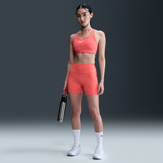 Nike One Fitted Dri-FIT-cykelshorts med høj talje til kvinder (13 cm) - Orange - S (EU 36-38)