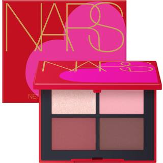 Nars - Sweet Kiss Quad Eyeshadow - Palette Med Fire Øjenskygger - Quad Eyeshadow Sweet Kiss - For Women - Pink##Lilla##Brun##Beige