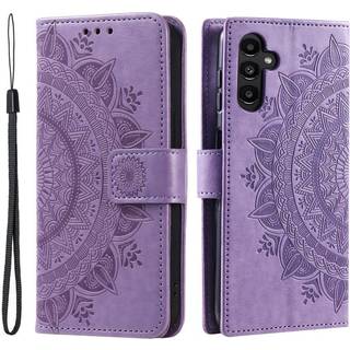 SKALO Samsung S24 FE Mandala Flip Cover - Lilla