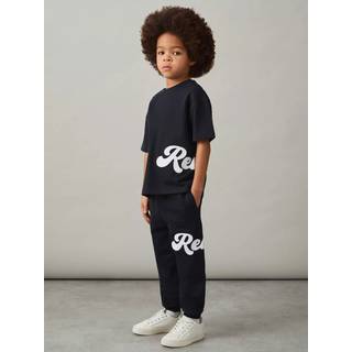 Reiss Reiss Freddie bomulds-T-shirt med logo og manuskript