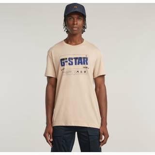 Flyer Graphic T-Shirt - Beige - Men