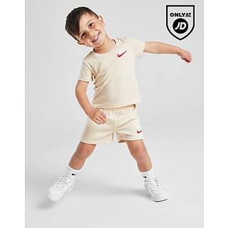 Nike Essential T-Shirt/Shorts Set Infant, Brown - 0-3M