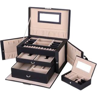 UNIQ Smykkeskrin XL m/20 rum - Sort