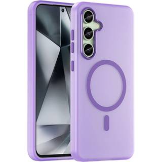 SKALO Samsung S24 FE Matte Translucent Hybrid Cover - Mørk lilla