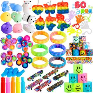Joyin 60 pcs fest favoriserer for b?rn popul?re fidget leget?j pak goodie tasker fyldstoffer til b?rn f?dselsdagsfest pr?mier i bulk til skole pi