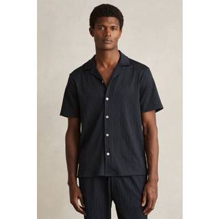 Reiss Elio Wave-Jacquard Cuban-Collar SkjorterSmall