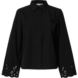 Broderie Anglaise Langærmet Skjorte