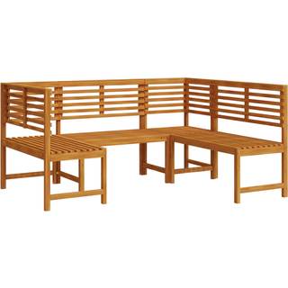 Have Bænk Sæt 3 Dele Brun Massivt Akacietræ