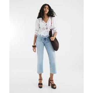 River Island Afkortet Brede bukseben 100% Bomuld Jeans40