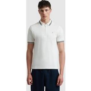 Farah Netton Short Sleeved Polo T Shirt Ecru