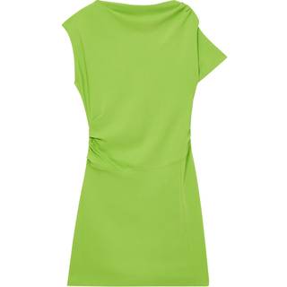 Reiss Reiss Green Freya Asymmetric Ruched Mini Dress