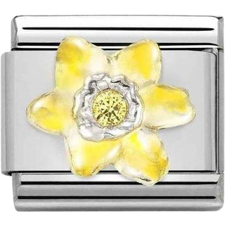 Nomination Yellow Daffodil Flower Charm