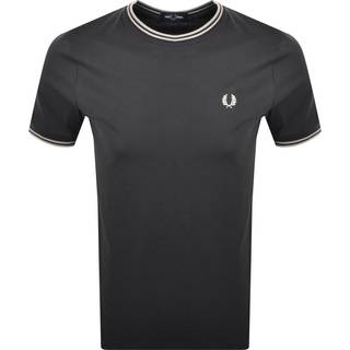 Fred Perry Twin Tipped Short Sleeved T Shirt Grey