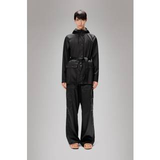 Rains Curve Jacket - Black Grain