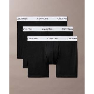 3 Pack Boxer Briefs - Icon Cotton Stretch - Black - L