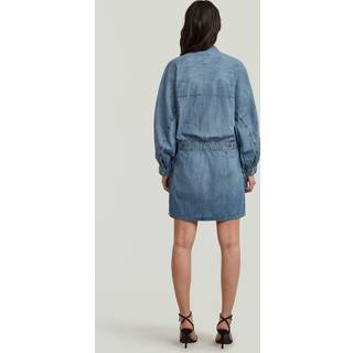 Macro Balloon Dress - Medium blue - Women