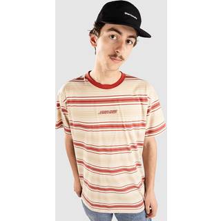 Santa Cruz Classic Strip Haze T-shirt - L - blond wood stripe