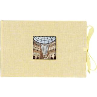 Kolo Noci Small 4x6 fotoalbum indeholder 24 fotos ideelle til bryllupper og babyb?ger gul chambray