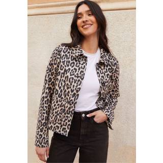 Threadbare Threadbare Natural Cropped Button Up Suedette Shacket