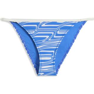 Women&#39;s Puma Printed Swim Briefs, Blue, Size M, Clothing - Vivid Blue - M
