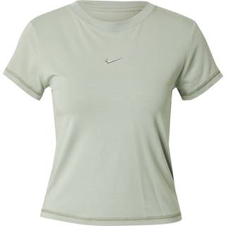 Kort, slank maskinstrikket Nike Sportswear Chill-T-shirt til kvinder - grøn - S (EU 36-38)