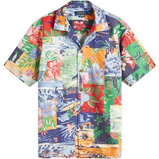 Polo Ralph Lauren Short Sleeve Flower Shirt Beach Patchwork