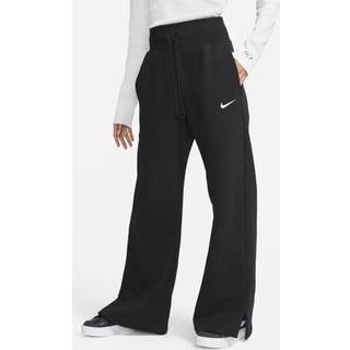 Højtaljede Nike Sportswear Phoenix Fleece-bukser med brede ben til kvinder - sort - L (EU 44-46)