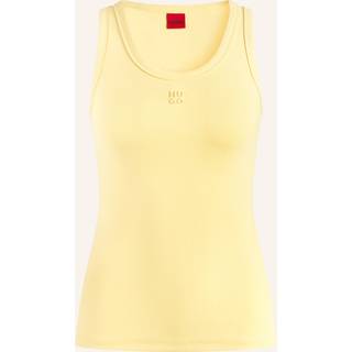 Tanktop i bomuldsblanding med ribstruktur og logo