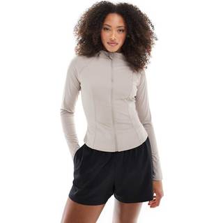 South Beach South Beach Natural Long Sleeved Zip-Up Top