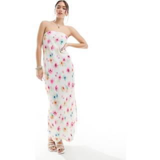 Pieces - Pcamber Maxi Tube Dress - Kjoler til hende - Bright White/blurry - XL