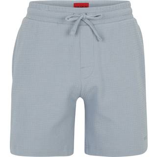 Vaffelvævet pyjamasshorts med broderet logo