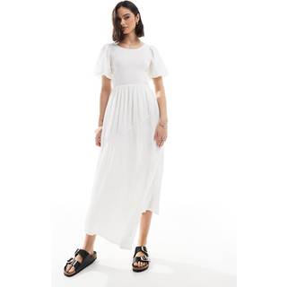 Threadbare Pufærme Shirred Asymmetrisk KjoleEU 38 (UK 10)