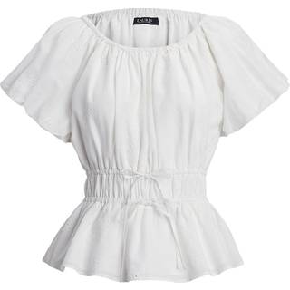 Lauren Ralph Lauren Lauren Ralph Lauren Tidrasel Floral Rouched White Blouse