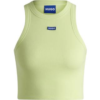 Tanktop i bomuld med stræk og logobadge