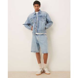 90's Regular Denim Shorts - Blue - 35