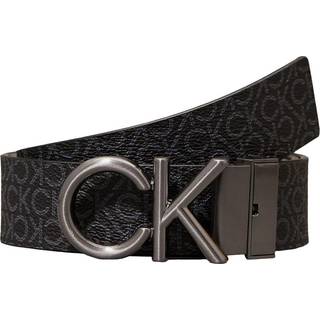 Leather Reversible Logo Belt - Black - 115 cm