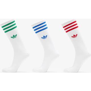 Solid Crew strømper, 3 par - White / Better Scarlet / Blue / Green - 43-45