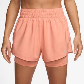 Højtaljede Nike One-Dri-FIT-2-in-1-shorts (7,5 cm) til kvinder - Orange - XS (EU 32-34)