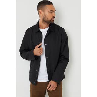 Threadbare Threadbare Black Showerproof Corduroy Collar Jacket