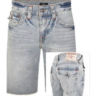 True Religion Ricky Denim Shorts Light Wash Blue