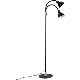 Dyberg Larsen Lilje hvid/messing gulvlampe