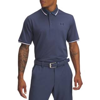 Under Armour Playoff 3.0 Rib Men's Polo Downpour Gray / Prime Pink / Midnight Navy M