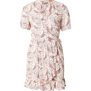 Superdry Superdry Cream Short Sleeve Printed Mini Wrap Dress