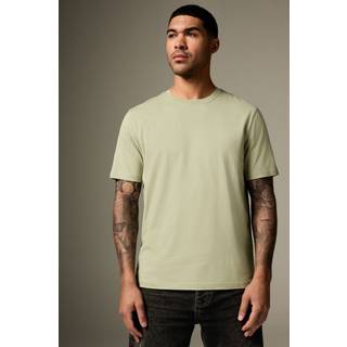 Next Green Sage Regular Fit Essential Crew Neck Cotton T-Shirt