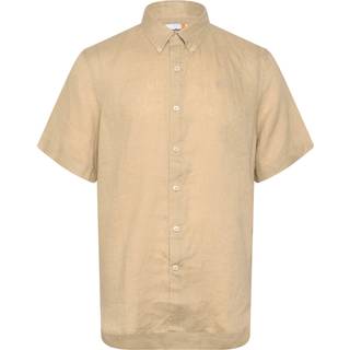 Timberland Mill Brook Linen Short Sleeve Shirt Skjorte Herrer størrelse M farve beige