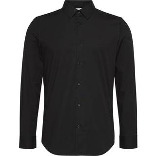 Slim Stretch Button-Down Shirt - Black - S
