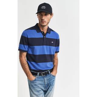 GANT Herre Blokstribet piqué poloskjorte (XXXL)