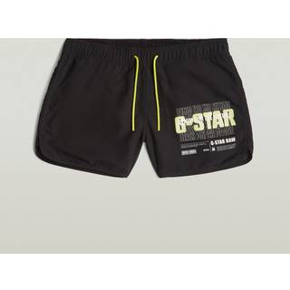 Carnic Graphic Swim Shorts - Black - Men