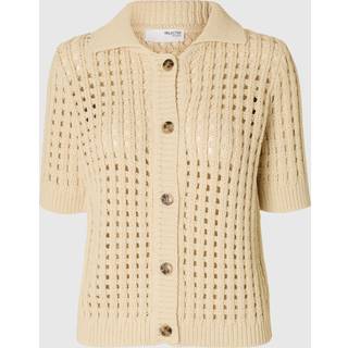 Hæklet Stil Strikket Cardigan